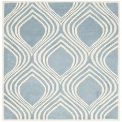 CHATHAM, BLUE / IVORY, 5' X 5' Square, Area Rug, CHT758B-5SQ