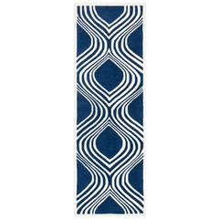 CHATHAM, DARK BLUE / IVORY, 2'-3" X 7', Area Rug, CHT758C-27