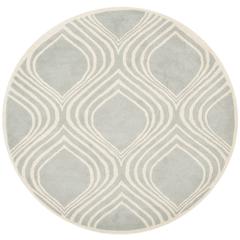 CHATHAM, GREY / IVORY, 5' X 5' Round, Area Rug, CHT758E-5R
