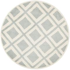 CHATHAM, GREY / IVORY, 5' X 5' Round, Area Rug, CHT759E-5R