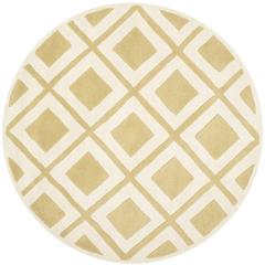 CHATHAM, GOLD / IVORY, 5' X 5' Round, Area Rug