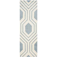 CHATHAM, BLUE / IVORY, 2'-3" X 7', Area Rug, CHT760B-27