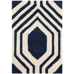 CHATHAM, DARK BLUE / IVORY, 2' X 3', Area Rug, CHT760C-2