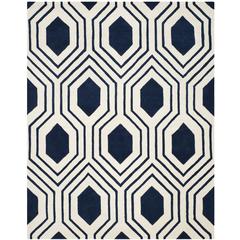CHATHAM, DARK BLUE / IVORY, 8' X 10', Area Rug, CHT760C-8