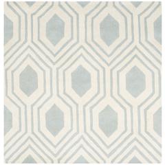 CHATHAM, GREY / IVORY, 5' X 5' Square, Area Rug, CHT760E-5SQ