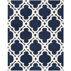 CHATHAM, DARK BLUE / IVORY, 8' X 10', Area Rug, CHT762C-8