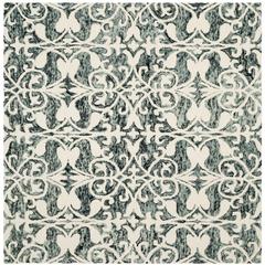 CHATHAM, CHARCOAL / IVORY, 5' X 5' Square, Area Rug