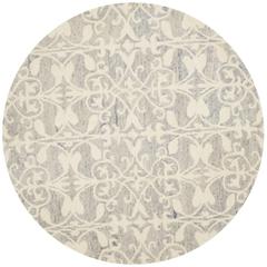 CHATHAM, LIGHT GREY / IVORY, 5' X 5' Round, Area Rug