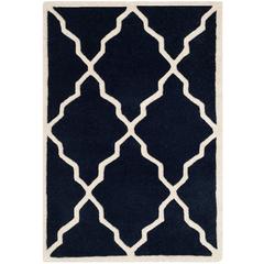 CHATHAM, DARK BLUE, 2' X 3', Area Rug