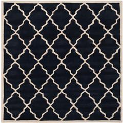 CHATHAM, DARK BLUE, 7' X 7' Square, Area Rug