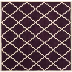 CHATHAM, DARK PURPLE, 7' X 7' Square, Area Rug