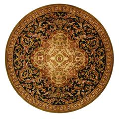 CLASSIC, BLACK / BEIGE, 6' X 6' Round, Area Rug