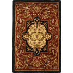 CLASSIC, RED / BLACK, 2' X 3', Area Rug