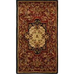 CLASSIC, RED / BLACK, 2'-3" X 4', Area Rug