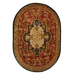 CLASSIC, RED / BLACK, 4'-6" X 6'-6" Oval, Area Rug