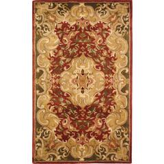 CLASSIC, RUST / GREEN, 3' X 5', Area Rug