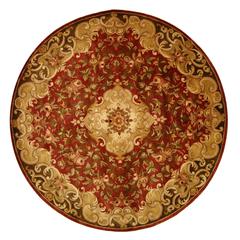 CLASSIC, RUST / GREEN, 8' X 8' Round, Area Rug