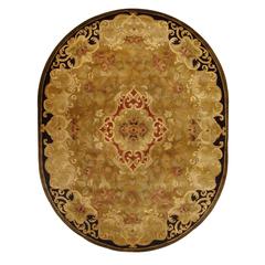 CLASSIC, GOLD / BEIGE, 7'-6" X 9'-6" Oval, Area Rug, CL234B-8OV