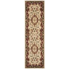 CLASSIC, IVORY / GREEN, 2'-3" X 10', Area Rug