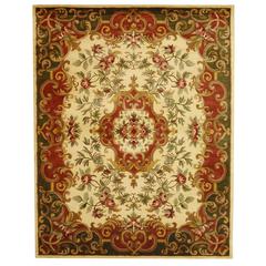 CLASSIC, IVORY / GREEN, 9'-6" X 13'-6", Area Rug