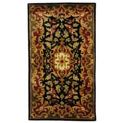 CLASSIC, BLACK / GREEN, 2'-3" X 4', Area Rug