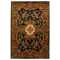CLASSIC, BLACK / GREEN, 6' X 9', Area Rug