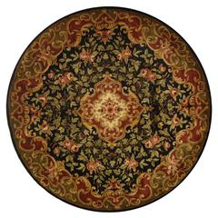 CLASSIC, BLACK / GREEN, 8' X 8' Round, Area Rug
