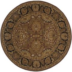 CLASSIC, RUST / BLACK, 8' X 8' Round, Area Rug