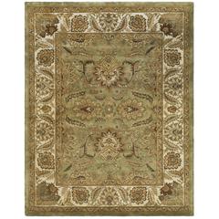 CLASSIC, GREEN / IVORY, 9'-6" X 13'-6", Area Rug