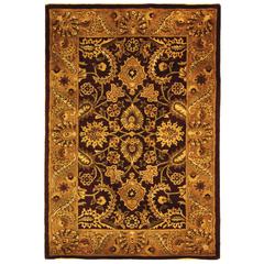 CLASSIC, BURGUNDY / GOLD, 4' X 6', Area Rug