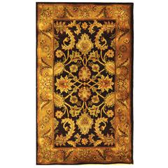 CLASSIC, DARK PLUM / GOLD, 3' X 5', Area Rug