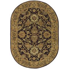 CLASSIC, EGGPLANT / GOLD, 4'-6" X 6'-6" Oval, Area Rug