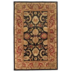 CLASSIC, BLACK / BURGUNDY, 5' X 8', Area Rug