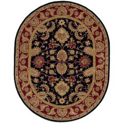 CLASSIC, BLACK, 4'-6" X 6'-6" Oval, Area Rug, CL244C-5OV