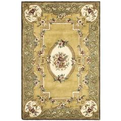 CLASSIC, LIGHT GOLD / GREEN, 4' X 6', Area Rug