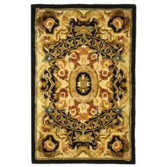 CLASSIC, BLACK / GOLD, 2' X 3', Area Rug, CL304A-2