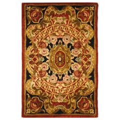 CLASSIC, BURGUNDY / BLACK, 2' X 3', Area Rug, CL304B-2