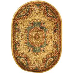 CLASSIC, IVORY / LIGHT BLUE, 4'-6" X 6'-6" Oval, Area Rug