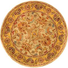 CLASSIC, LIGHT GREEN / GOLD, 3'-6" X 3'-6" Round, Area Rug, CL324A-4R