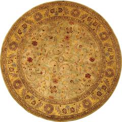 CLASSIC, LIGHT GREEN / GOLD, 8' X 8' Round, Area Rug, CL324A-8R