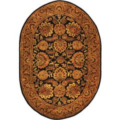 CLASSIC, NAVY / RED, 4'-6" X 6'-6" Oval, Area Rug