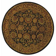 CLASSIC, NAVY / RED, 6' X 6' Round, Area Rug