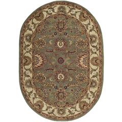 CLASSIC, CELADON / IVORY, 4'-6" X 6'-6" Oval, Area Rug