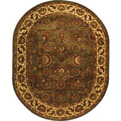 CLASSIC, CELADON / IVORY, 7'-6" X 9'-6" Oval, Area Rug