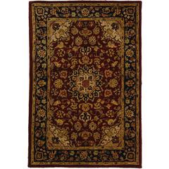 CLASSIC, BURGUNDY / NAVY, 4' X 6', Area Rug