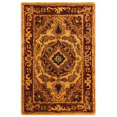 CLASSIC, LIGHT GOLD / RED, 2' X 3', Area Rug