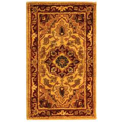 CLASSIC, LIGHT GOLD / RED, 2'-3" X 4', Area Rug