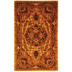 CLASSIC, LIGHT GOLD / RED, 3' X 5', Area Rug