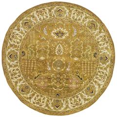CLASSIC, GOLD / BEIGE, 3'-6" X 3'-6" Round, Area Rug