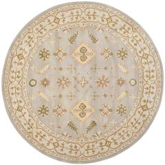 CLASSIC, LIGHT BLUE / IVORY, 6' X 6' Round, Area Rug